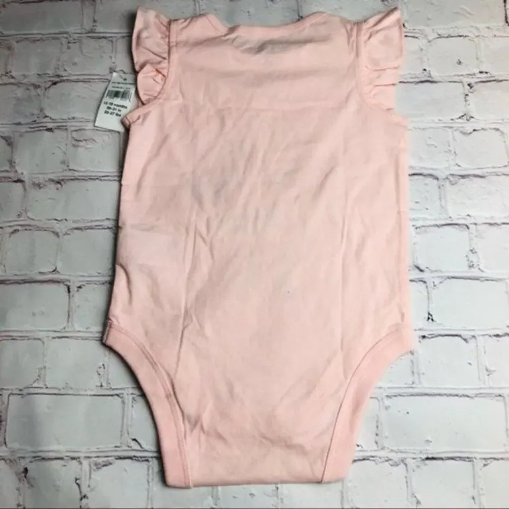 Baby Gap Girls Pink Minnie Mouse Onesie Sz 12-18 M